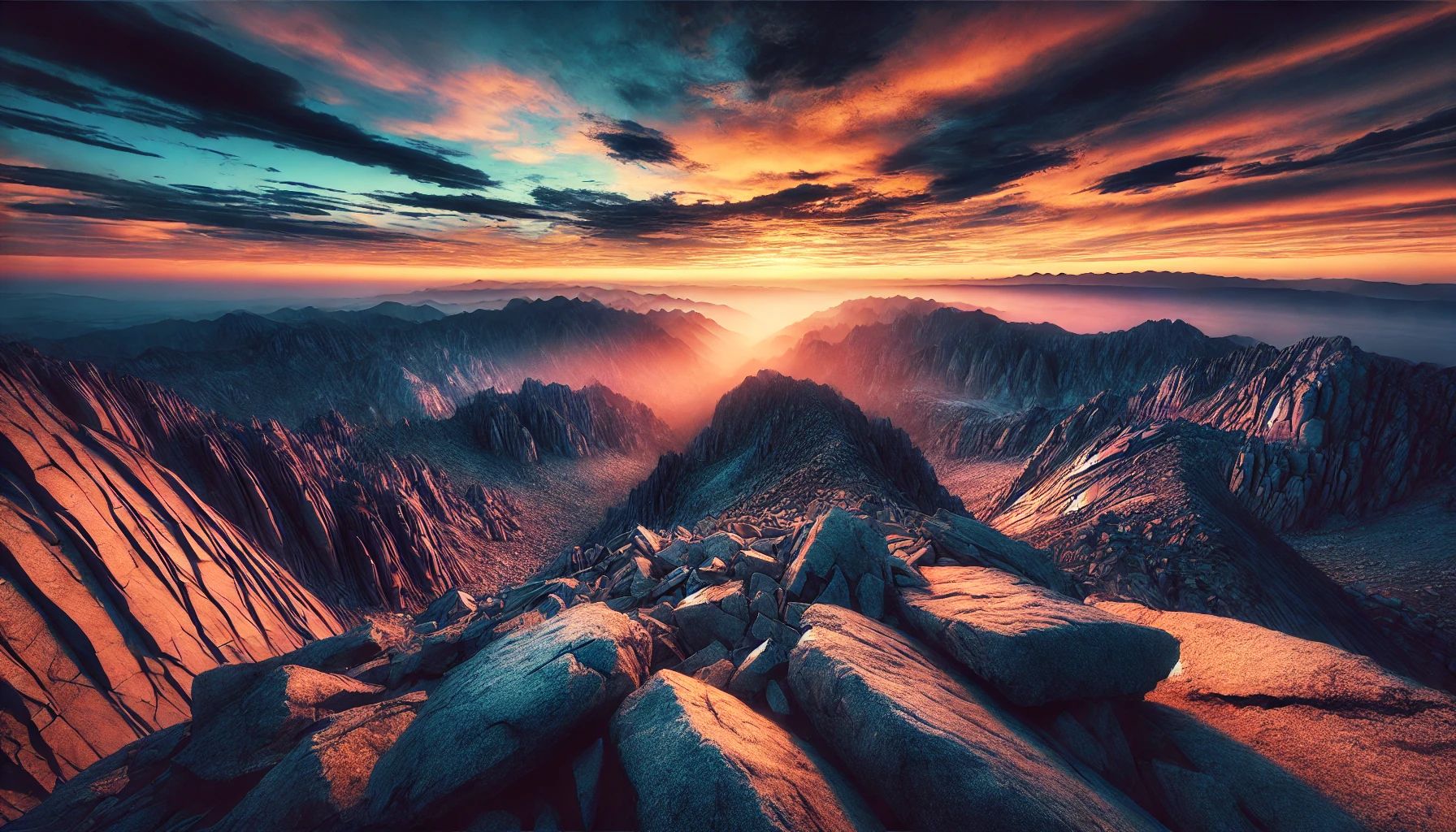 Mountain peaks at sunrise representing the journey of resilience and growth